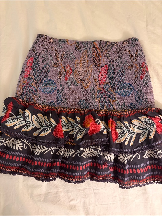 FARM Rio Dresses & Skirts - FARM Rio Floral Smocked Lavender Mini Skirt